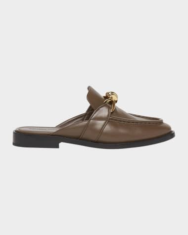 Bottega Veneta Astaire Knot Leather Loafer Mules