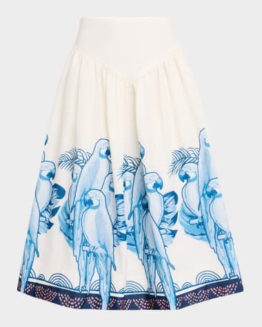No Pise La Grama Sotavento Midi Skirt