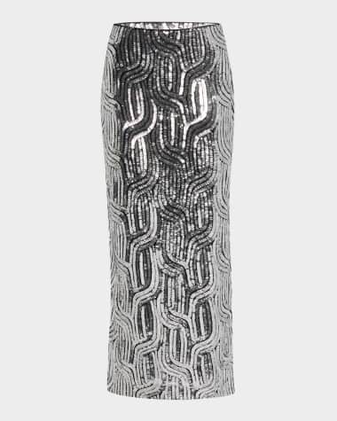 Elie Tahari The Bella Allover Sequin Maxi Skirt