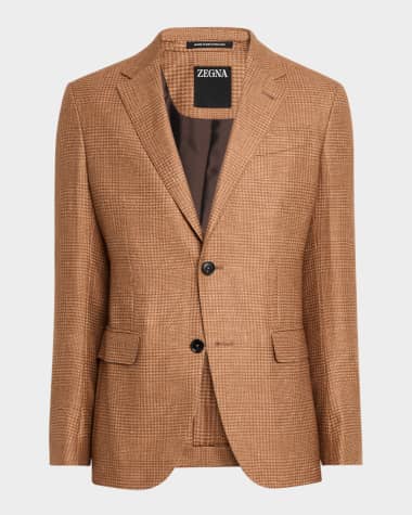 ZEGNA Men's Prince of Wales Sport Coat