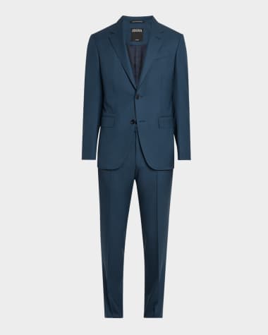 ZEGNA Men's Solid Wool Suit