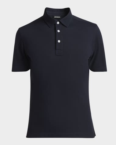 ZEGNA Men's Pique Polo Shirt