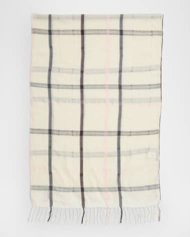 ARCA Rosa Check-Print Cashmere Blend Scarf