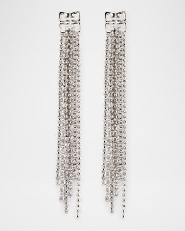 Givenchy 4G Liquid Fringe Crystal Earrings