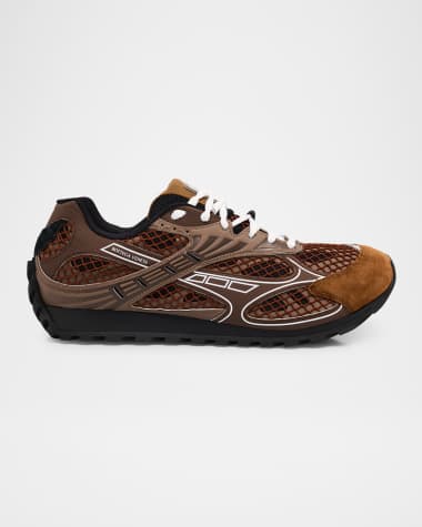 Bottega Veneta Men's Orbit Technical Fishnet Runner Sneakers