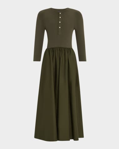 Polo Ralph Lauren Henley-Bodice Maxi Dress