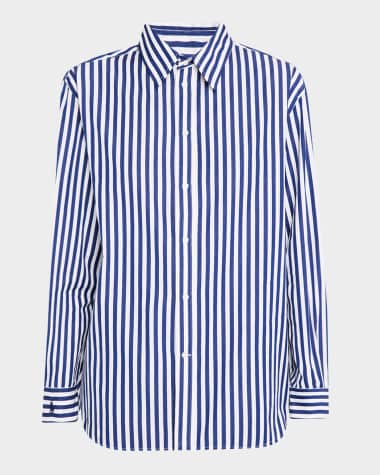 Polo Ralph Lauren Oversize Fit Striped Cotton Shirt
