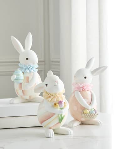 MacKenzie-Childs Rosy Rabbit Trio