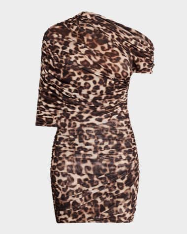 SER.O.YA Raja Draped Asymmetric Mini Dress