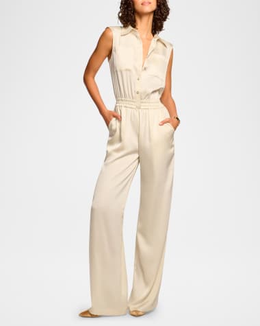 Neiman marcus white jumpsuit clearance