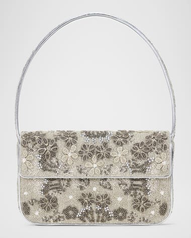 STAUD Tommy Beaded Flap Shoulder Bag