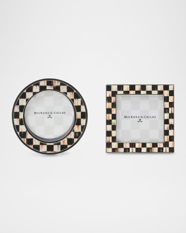 MacKenzie-Childs Courtly Check® Silver-Plated Picture Frames, Set of 2