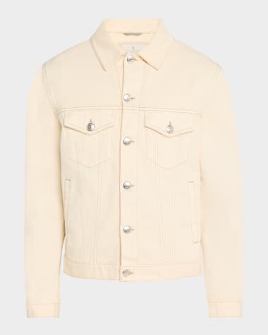 Brunello Cucinelli Men's Dyed Denim Trucker Jacket