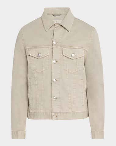 Brunello Cucinelli Men's Dyed Denim Trucker Jacket