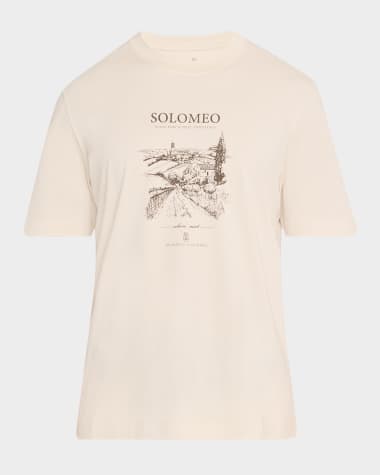 Brunello Cucinelli Men's Solomeo Casa Crewneck T-Shirt