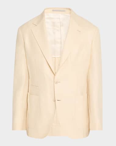 Brunello Cucinelli Men's Resca Textured Solid Sport Coat