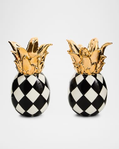MacKenzie-Childs Pineapple Salt and Pepper Shaker Set