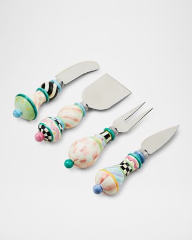 MacKenzie-Childs Rosy Meadow Cheese Spreader Set