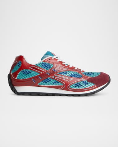 Bottega Veneta Orbit Technical Fishnet Low-Top Sneakers