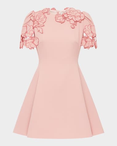LEO LIN Elyse Applique Fit-&-Flare Mini Dress