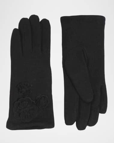 Pia Rossini Lyla Rosette Wool Gloves