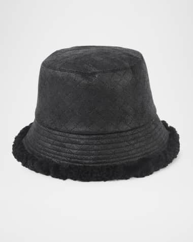 Pia Rossini Lucinda Quilted Faux Fur-Trim Bucket Hat