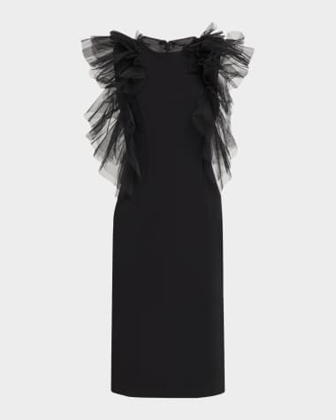 Jovani Ruffled Knee-Length Sheath Dress