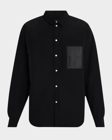 PURPLE Men's Overshirt with Chest Patch