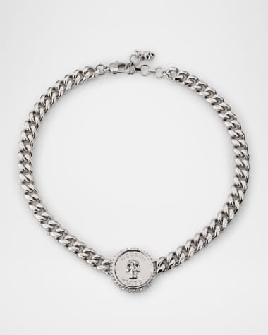 McQueen Men's Sovereign Skull Choker Chain Necklace