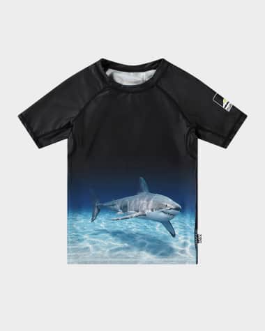 Molo Boy's Neptune Short-Sleeve Rashguard Swim Top, Size 3T-6