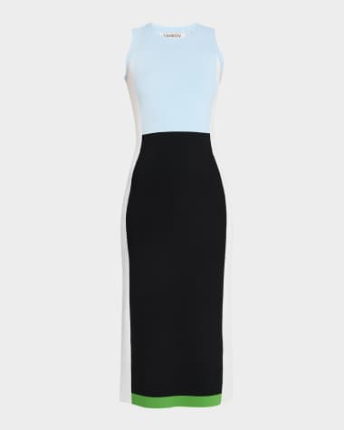 ZANKOV Daniella Colorblock Midi Dress