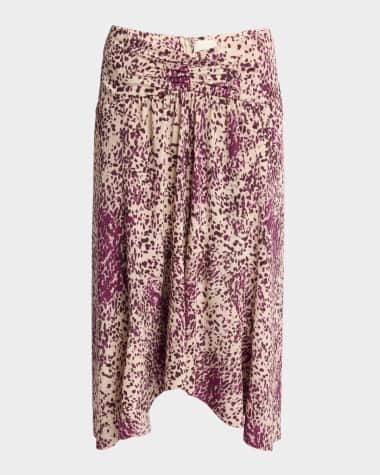 Isabel Marant Olena Gathered Midi Skirt