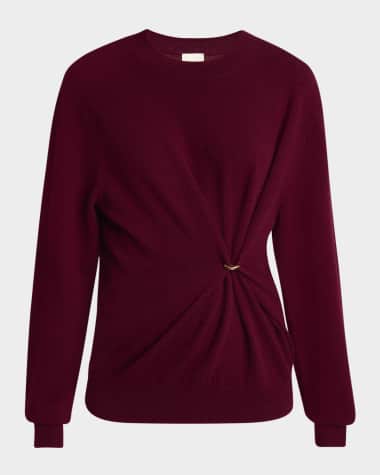 Isabel Marant Ilaria Gathered Ring Wool-Cashmere Sweater
