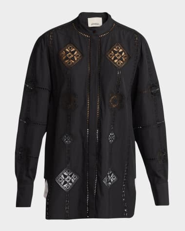 Isabel Marant Soeline Embroidered Button-Down Shirt