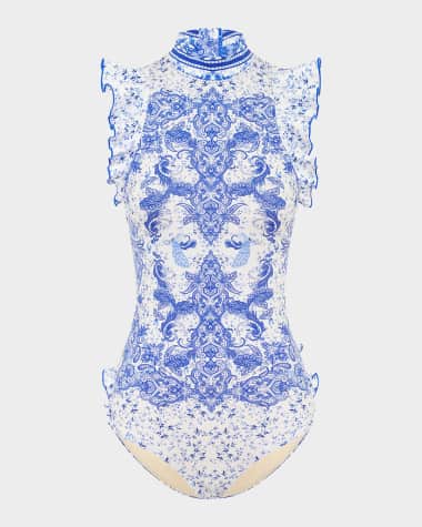 Aqua Blu Australia Sylvie Frill One-Piece Swimsuit