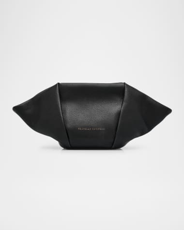 Brunello Cucinelli Grained Leather Clutch Bag