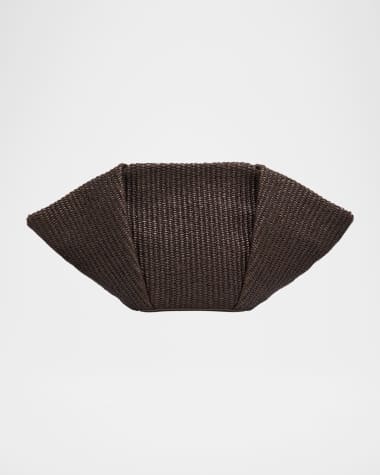 Brunello Cucinelli Fan Raffia Clutch Bag