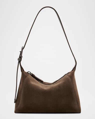 Brunello Cucinelli Monili Zip Leather Shoulder Bag
