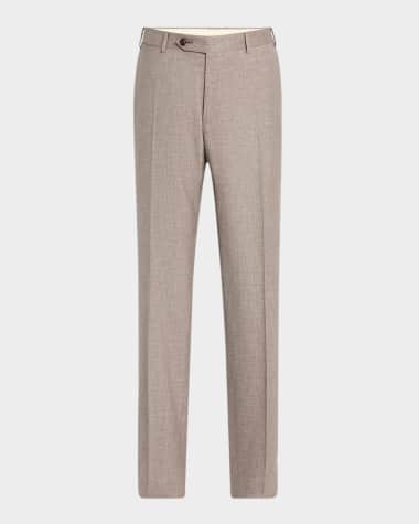 Canali Men's Melange Wool Dress Pants
