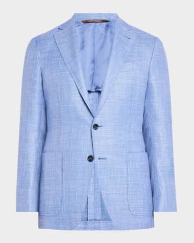 Canali Men's Wool-Blend Hopsack Blazer