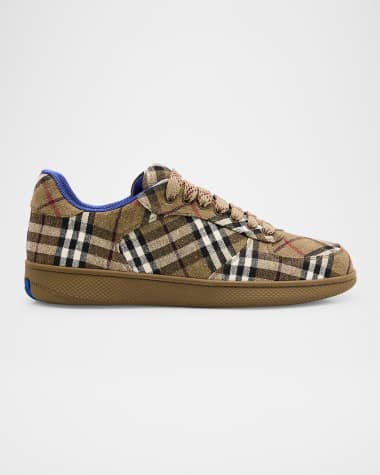 Burberry Men's Check Terrace Low-Top Sneakers