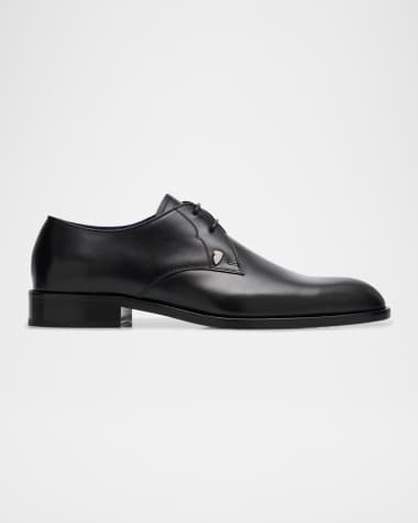 Burberry Men's Carlyle B-Shield Leather Derby Shoes