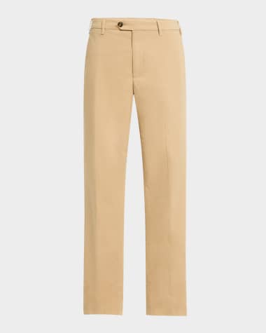 Canali Men's Straight Fit Flat-Front Pants
