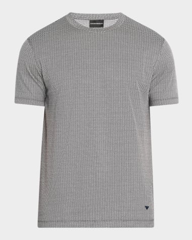 Emporio Armani Men's Geometric Crewneck T-Shirt