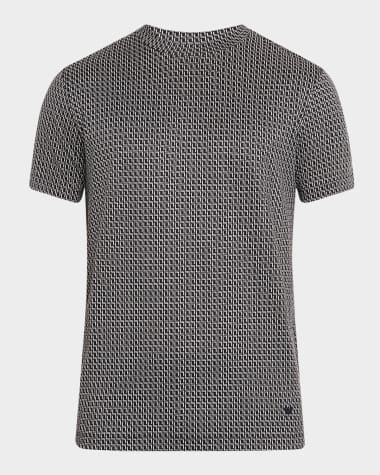 Emporio Armani Men's Geometric Crewneck T-Shirt