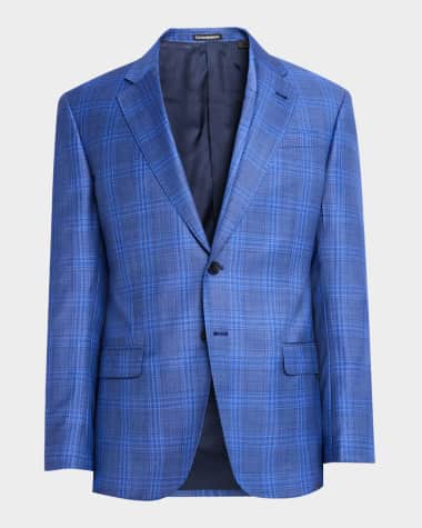 Emporio Armani Men's Oversized Plaid Sport Coat