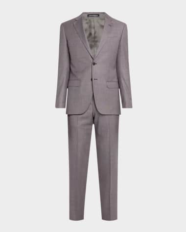 Emporio Armani Men's Silky Wool Sharkskin Suit