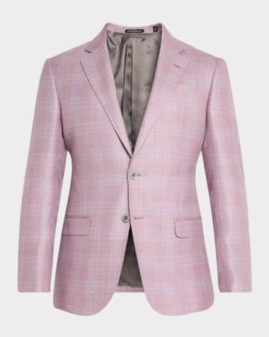 Emporio Armani Men's Textured Plaid Sport Coat