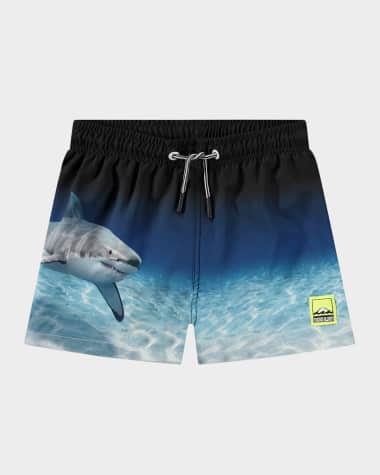 Molo Boy's Niko Printed Swim Shorts, Size 18M-6