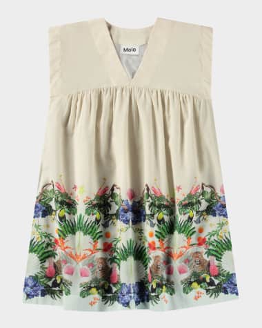 Molo Girl's Cajla Floral-Print Sleeveless Coverup Dress, Size S-L